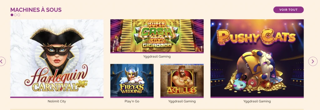 arlequin casino machines